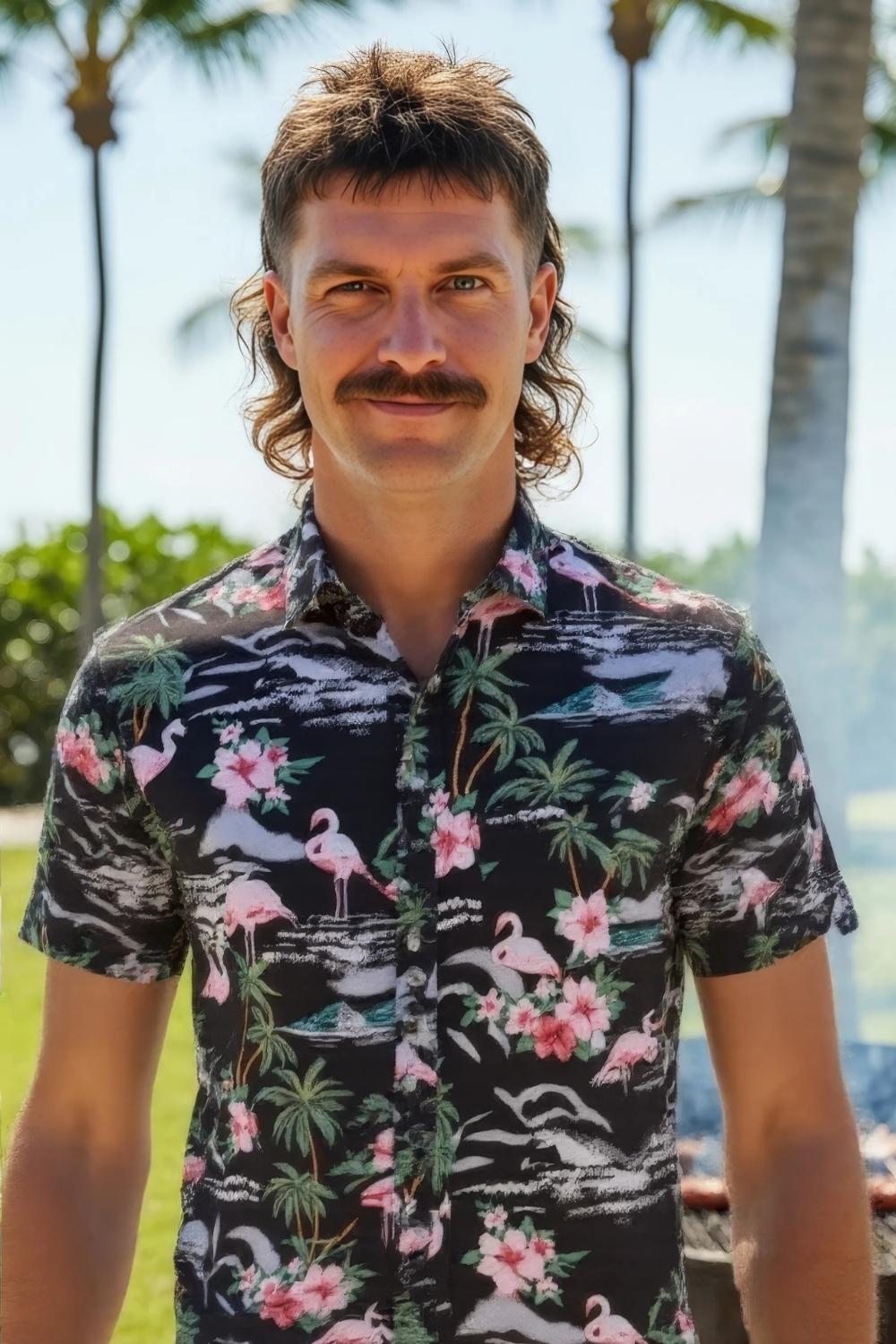 Chemise Palmiers Flamants & Fleurs