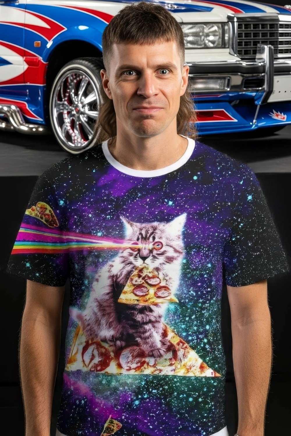 T-Shirt Chat sur Pizza