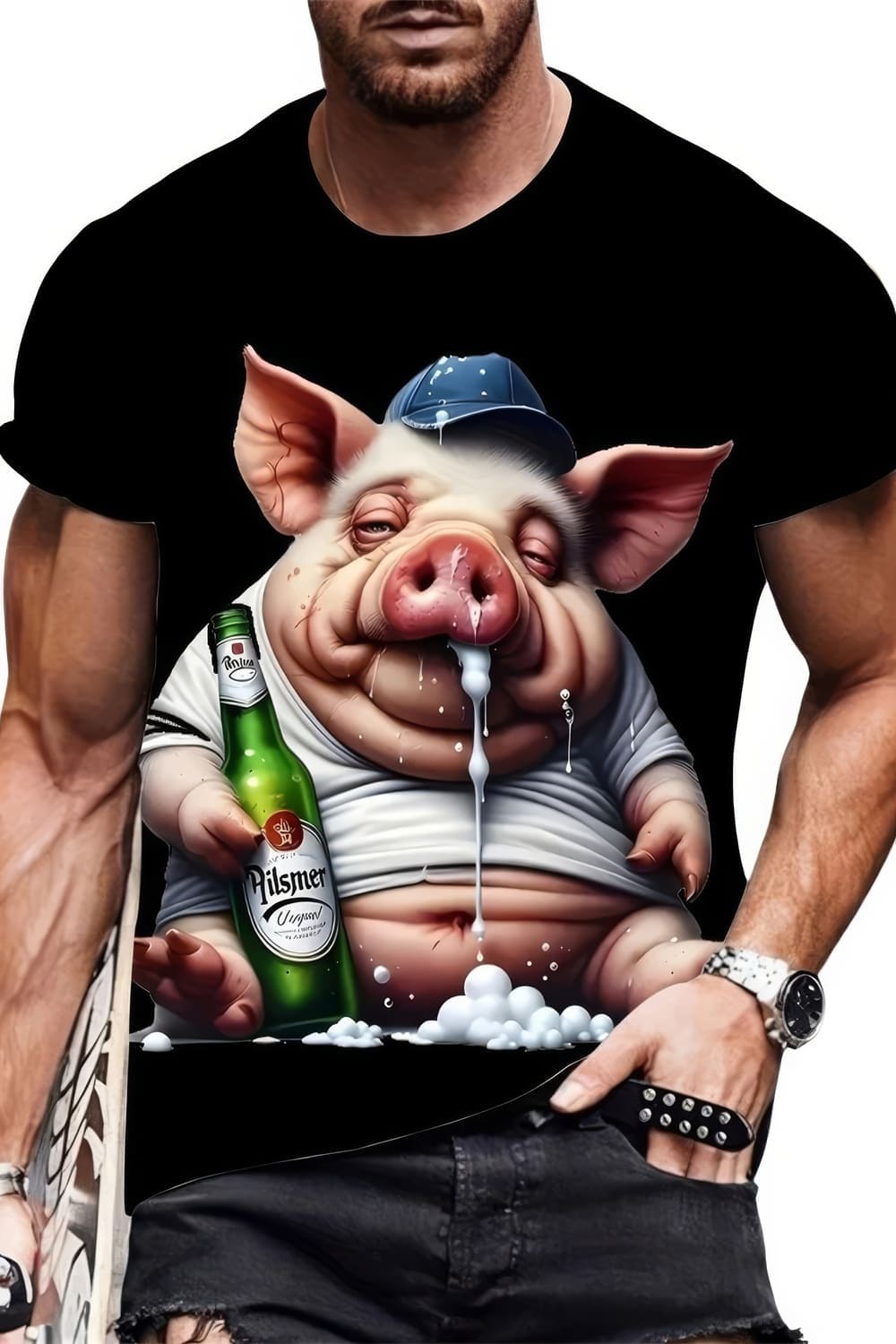 T-Shirt Cochon Alcoolique