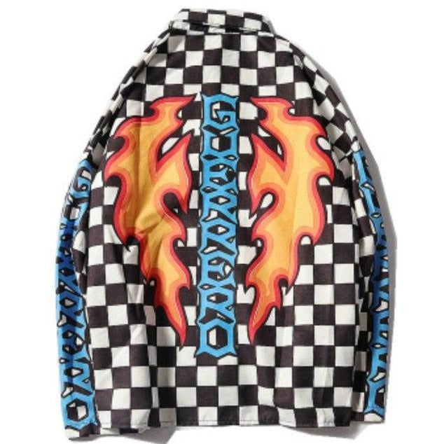 Chemise à Imprimé Flamme
