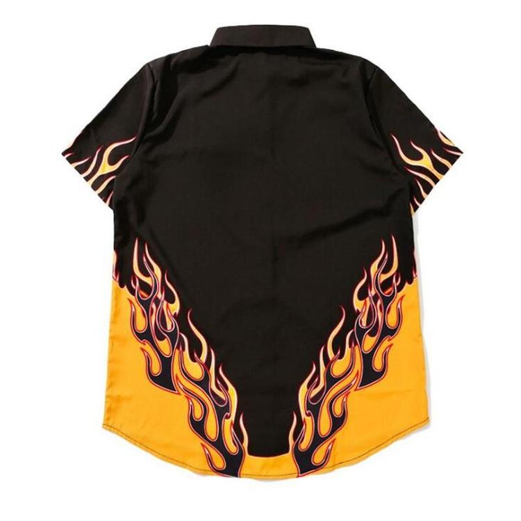 Chemise Motif Flamme
