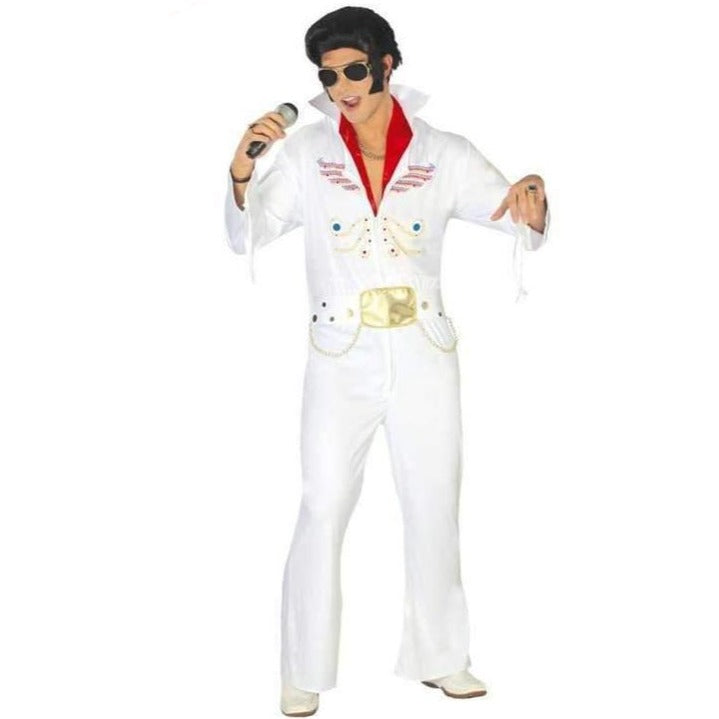 Morph Déguisement Elvis, Costume Disco Homme, Deguisement Disco Homme, Deguisement  Homme Annee 70, Costume Blanc, Deguisement Homme Carnaval, Deguisement  Carnaval Adulte Taille M : : Mode