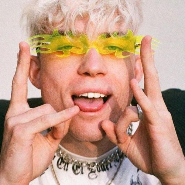 Lunettes de Soleil en Forme de Flamme