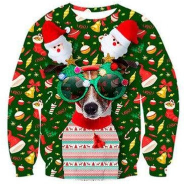 Pull Noel Chien à Lunette - Main Image