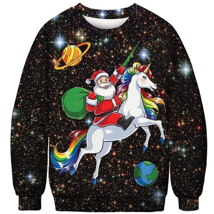 Pull Père Noel Licorne