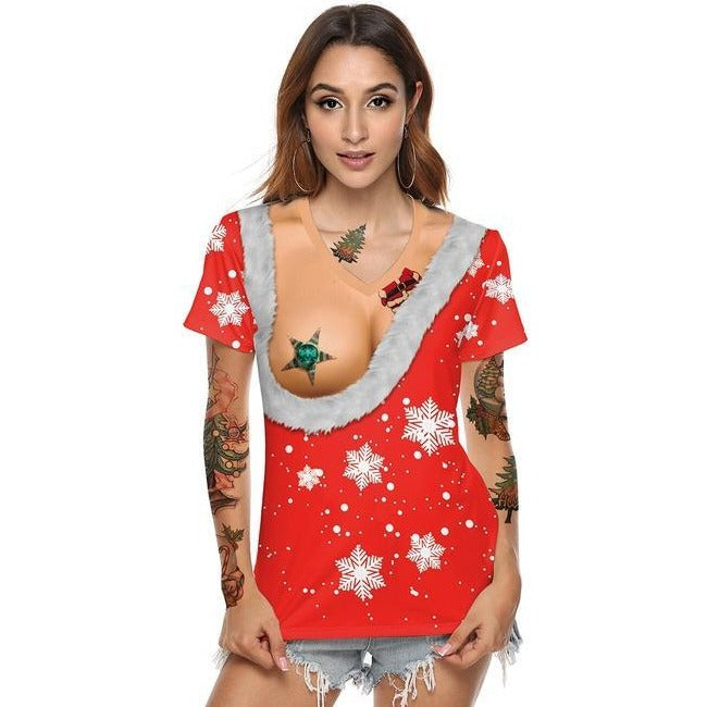 T-Shirt Noel Femme Drôle