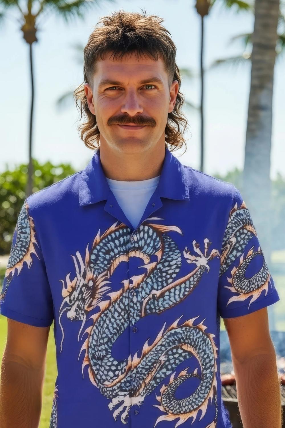 Chemise Dragon Bleu