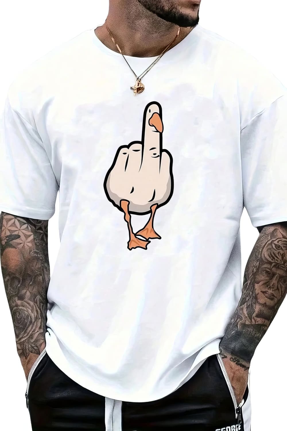 T-Shirt Canard Doigt d'Honneur