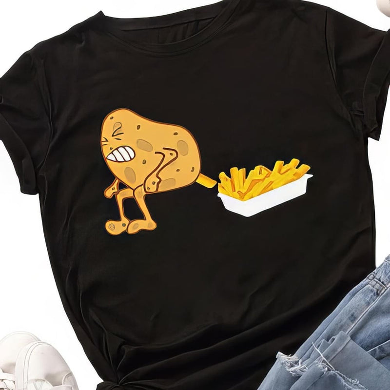 T-Shirt Pomme de Terre qui Chie des Frites