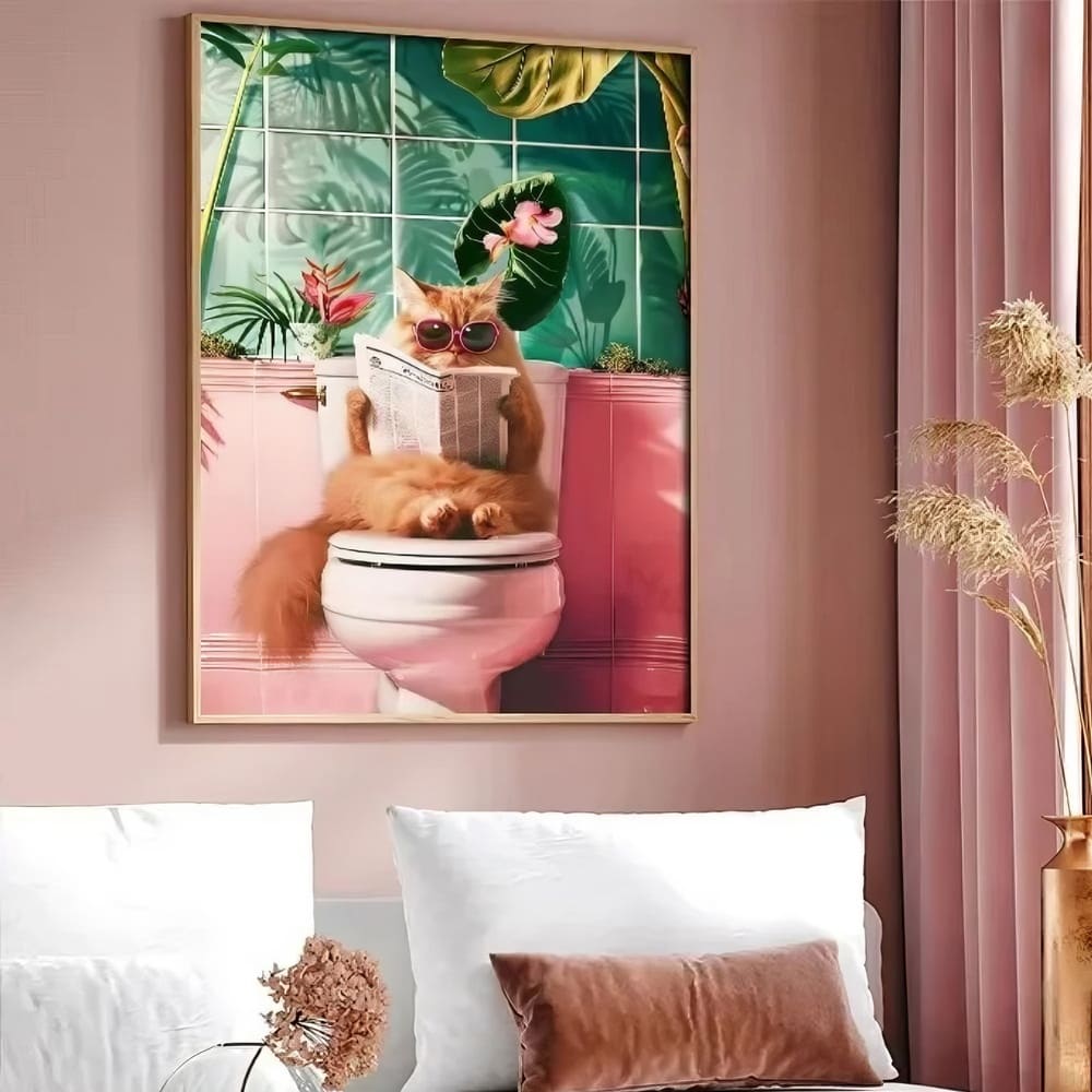 Toile Chat aux Chiottes