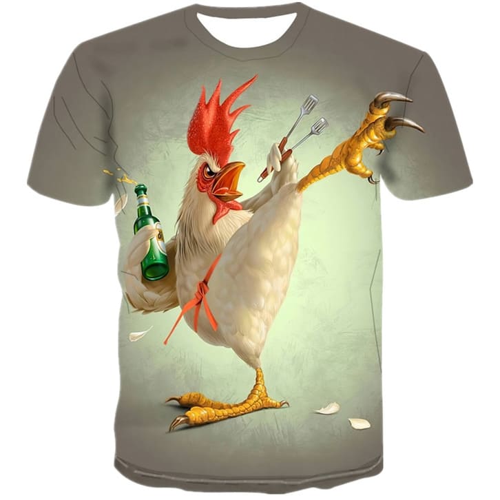 T-Shirt Coq en Furie