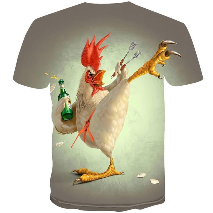 T-Shirt Coq en Furie
