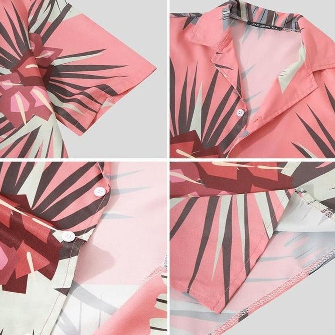 Chemise Manche Courte Palmier