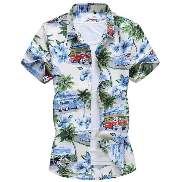 Chemise Manche Courte Palmier