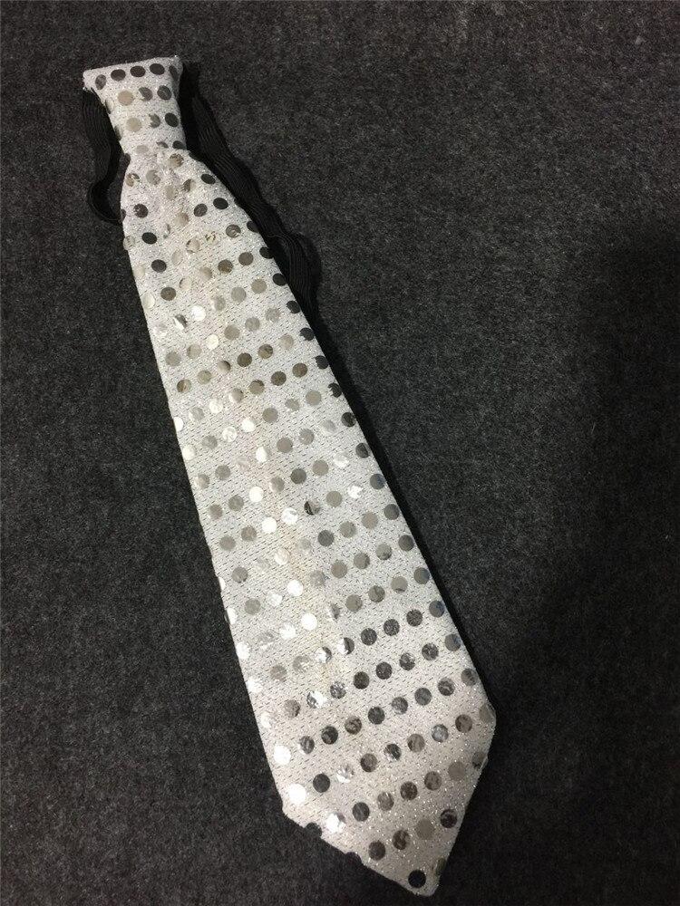 Cravate Pailletée Argent