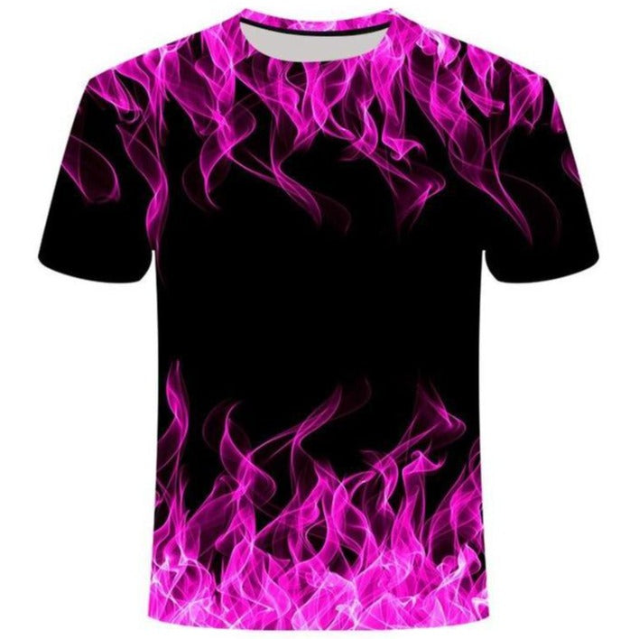 T-Shirt Flamme Rose